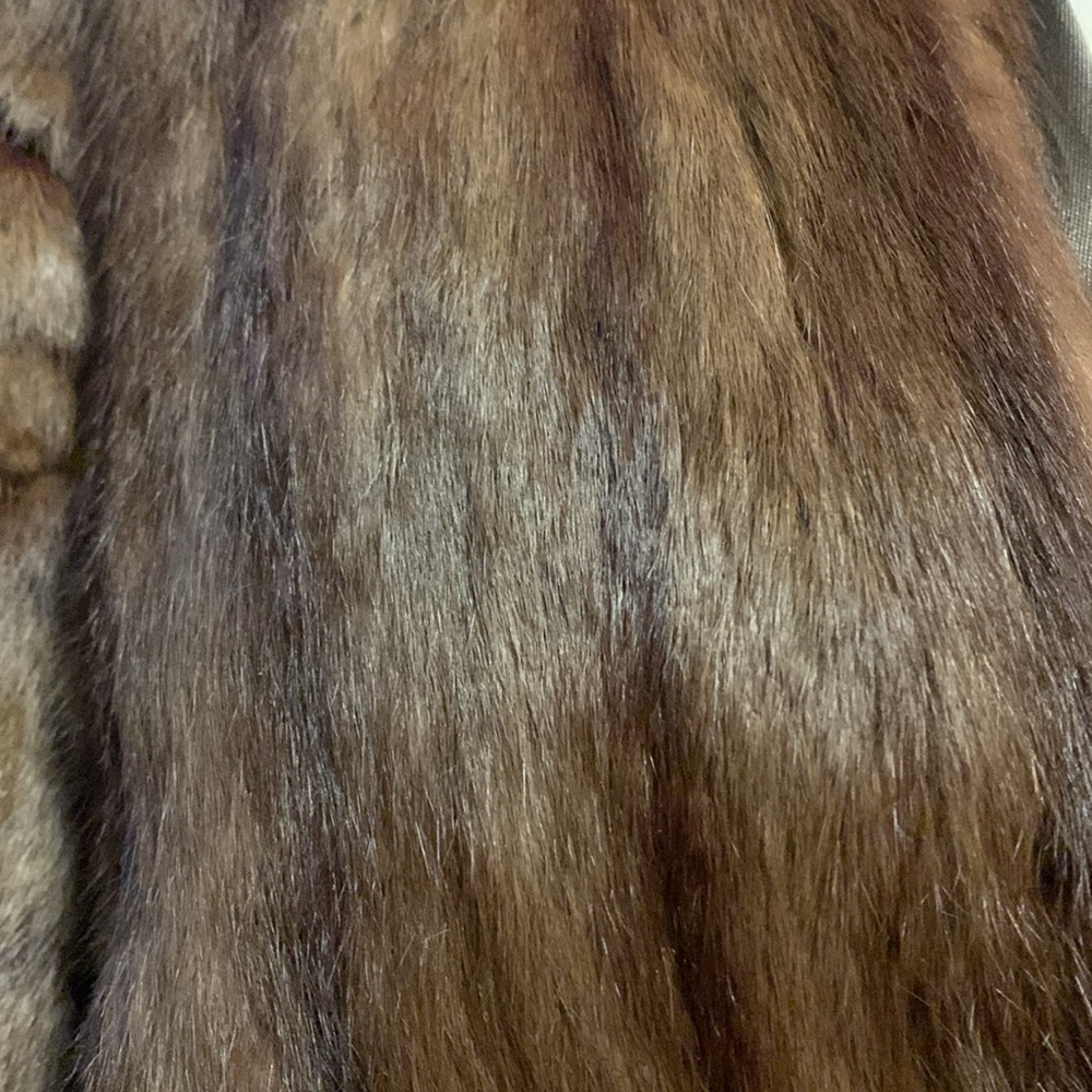 Beautiful vintage genuine formal fur stole, chocolate brown - Picture 11 of 14